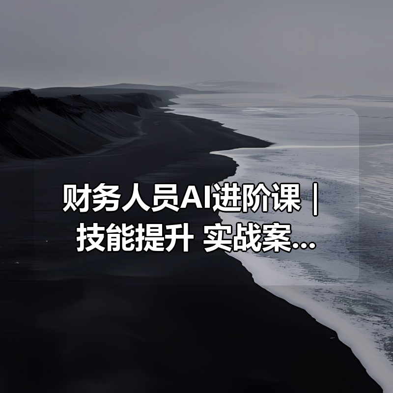 财务人员AI进阶课｜技能提升+实战案例|shaocun资源站 - 你的知识成长补给站