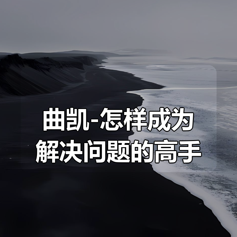 曲凯-怎样成为解决问题的高手