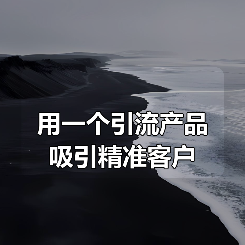 用一个引流产品吸引精准客户