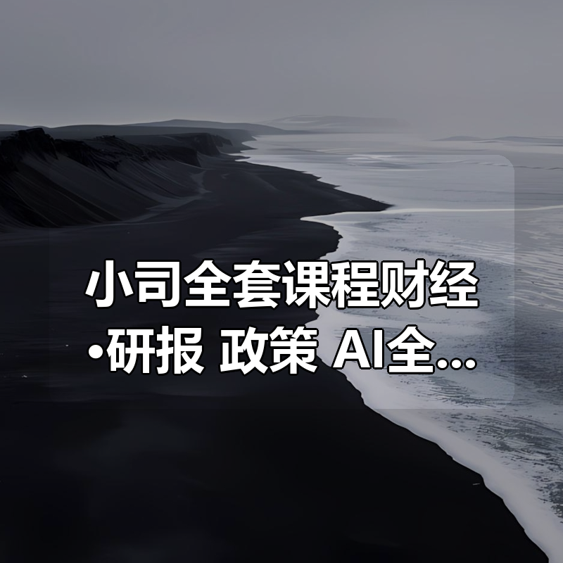 小司全套课程(25年持续更新)财经·研报+政策+AI全课程资料包(持续更新)