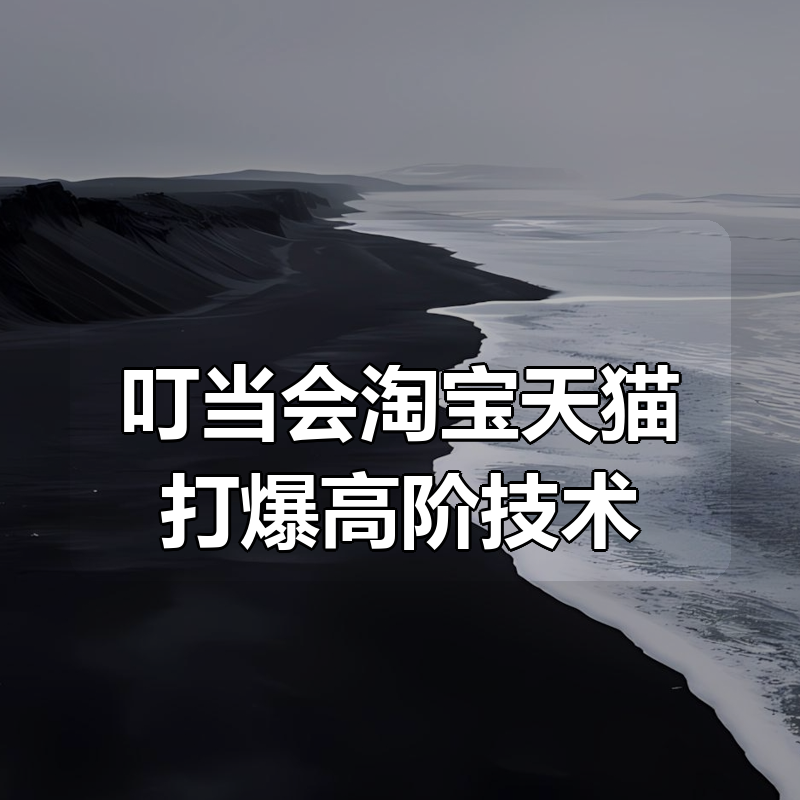 叮当会淘宝天猫打爆高阶技术|shaocun资源站 - 你的知识成长补给站