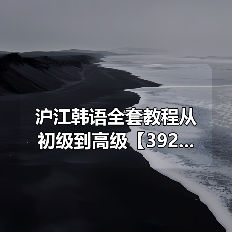 沪江韩语全套教程从初级到高级【392课时】|shaocun资源站 - 你的知识成长补给站