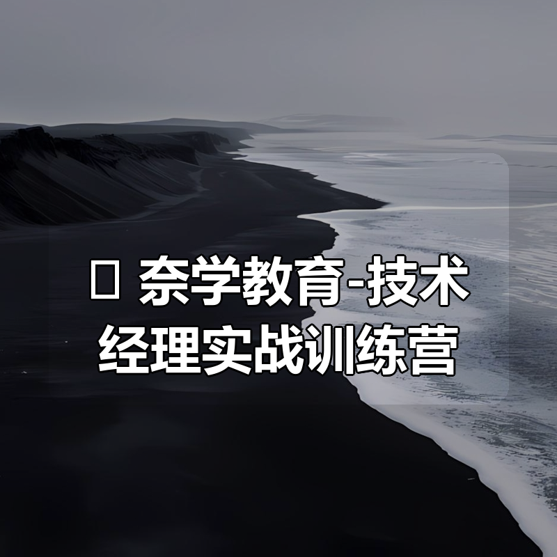 🔥 奈学教育-技术经理实战训练营（1期）|shaocun资源站 - 你的知识成长补给站