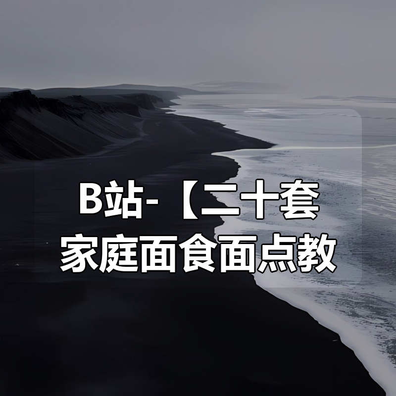 B站-【二十套家庭面食面点教程】品诺王老师私房面点课|shaocun资源站 - 你的知识成长补给站