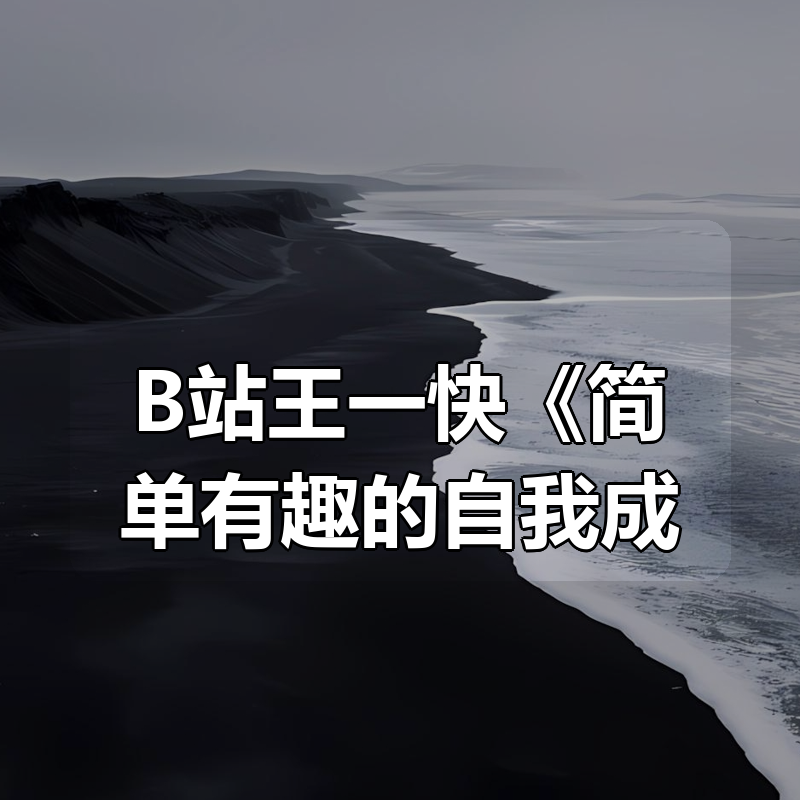 B站王一快《简单有趣的自我成长课堂》+付费视频