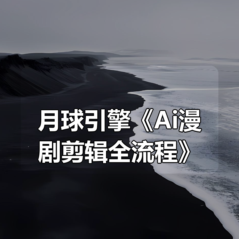 月球引擎《Ai漫剧剪辑全流程》