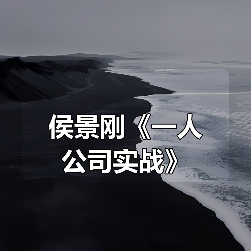 侯景刚《一人公司实战》|shaocun资源站 - 你的知识成长补给站