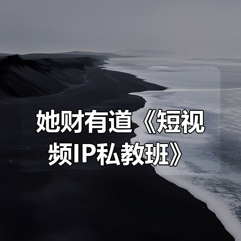 她财有道《短视频IP私教班》