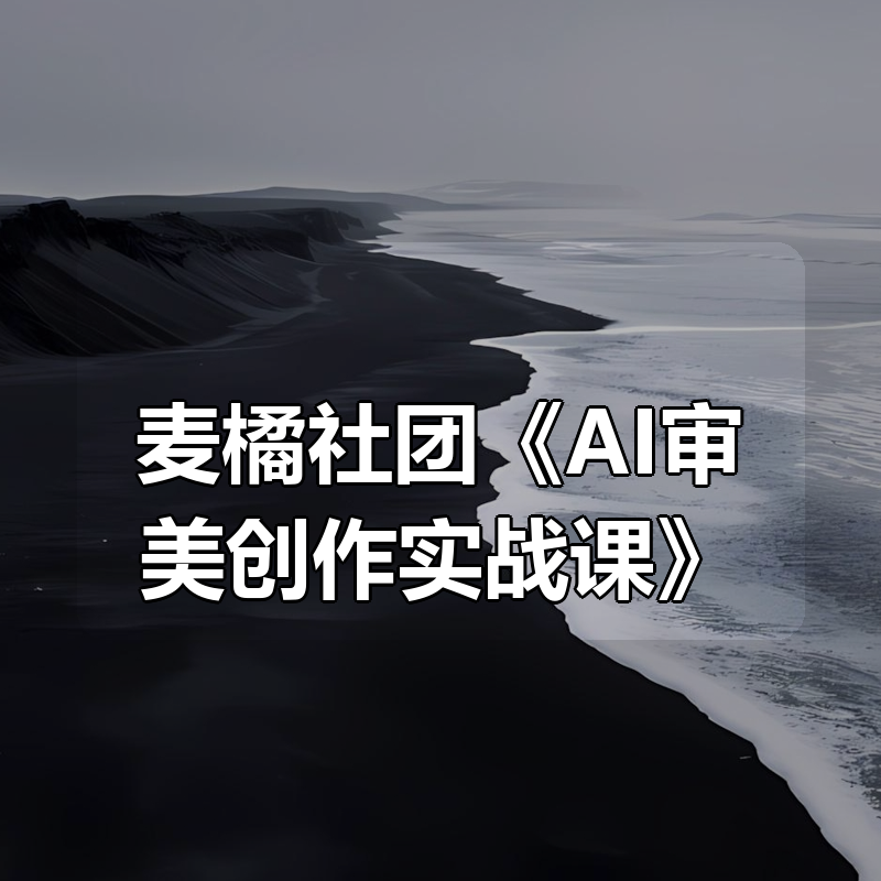 麦橘社团《AI审美创作实战课》|shaocun资源站 - 你的知识成长补给站