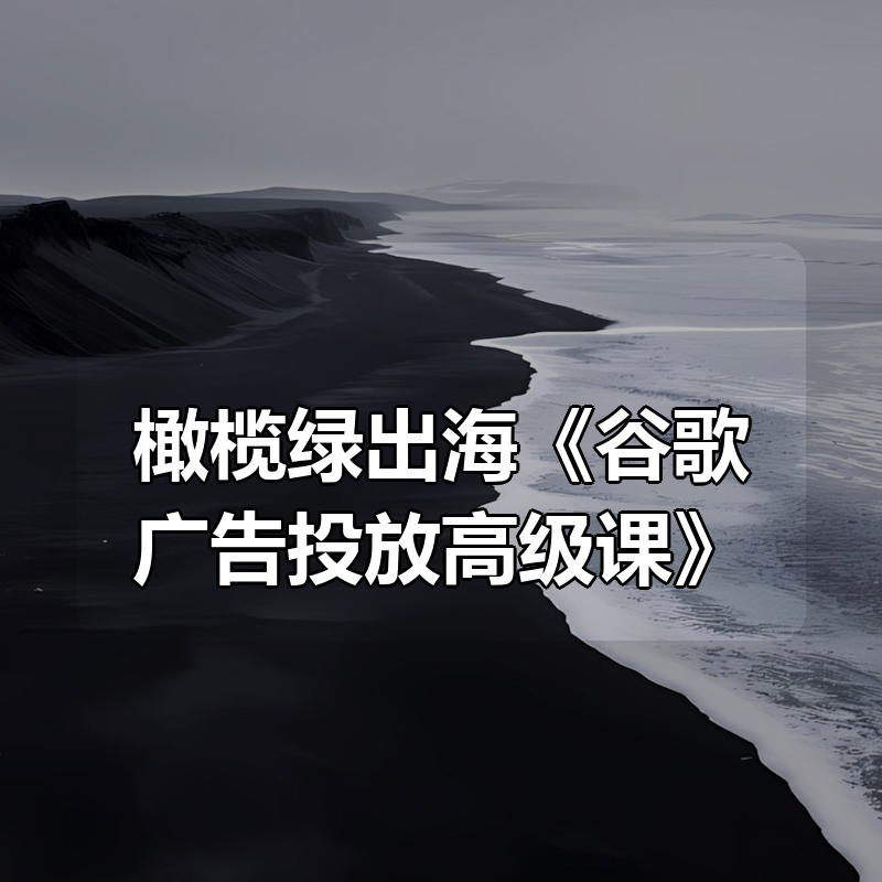 橄榄绿出海《谷歌广告投放高级课》|shaocun资源站 - 你的知识成长补给站