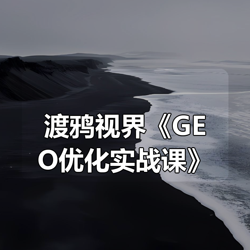 渡鸦视界《GEO优化实战课》|shaocun资源站 - 你的知识成长补给站