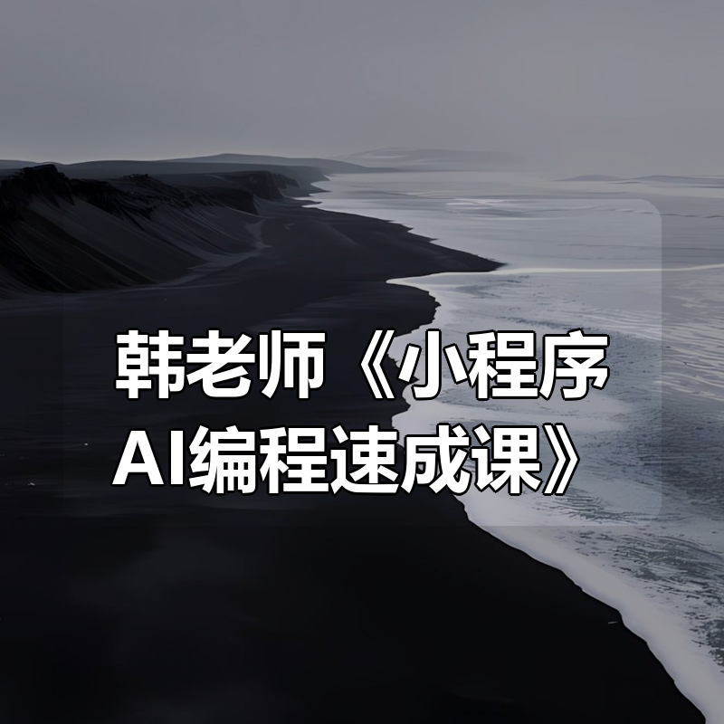 韩老师《小程序AI编程速成课》|shaocun资源站 - 你的知识成长补给站