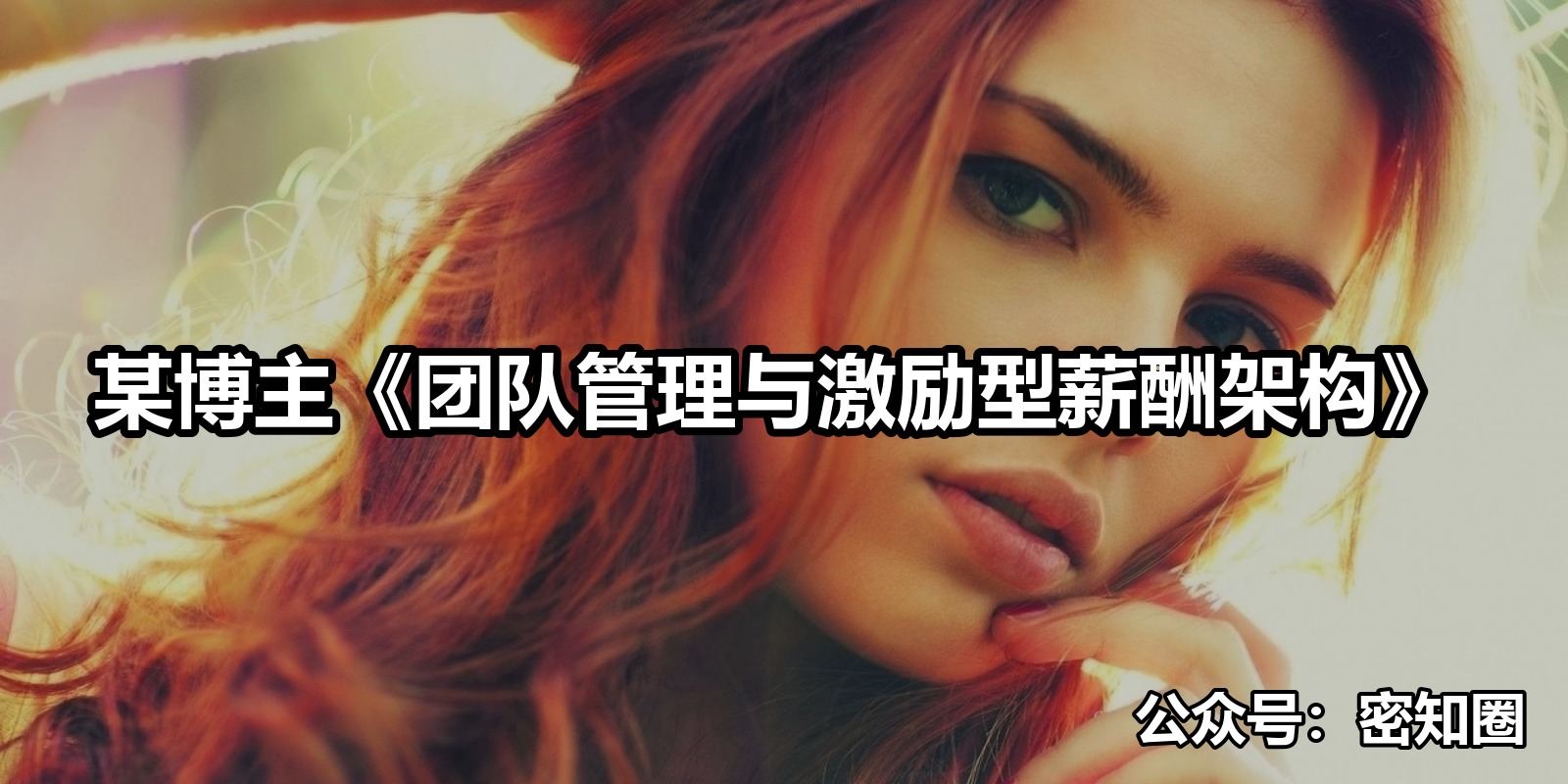 某博主《团队管理与激励型薪酬架构》|shaocun资源站 - 你的知识成长补给站
