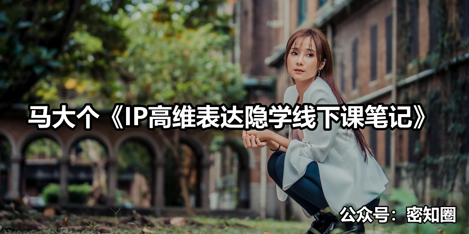 马大个《IP高维表达隐学线下课笔记》|shaocun资源站 - 你的知识成长补给站