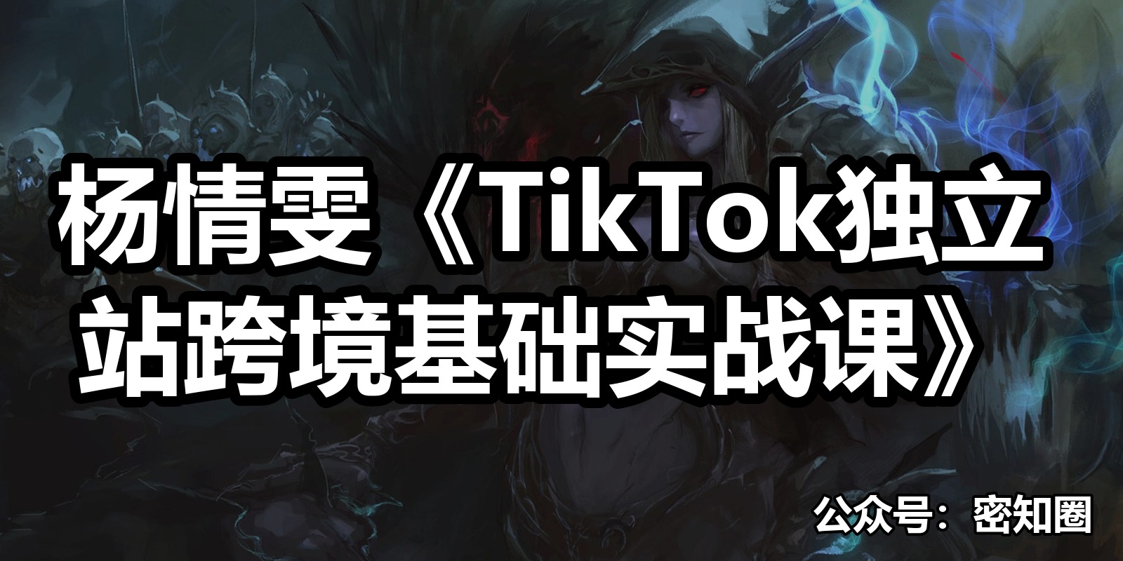 杨情雯《TikTok独立站跨境基础实战课》|shaocun资源站 - 你的知识成长补给站