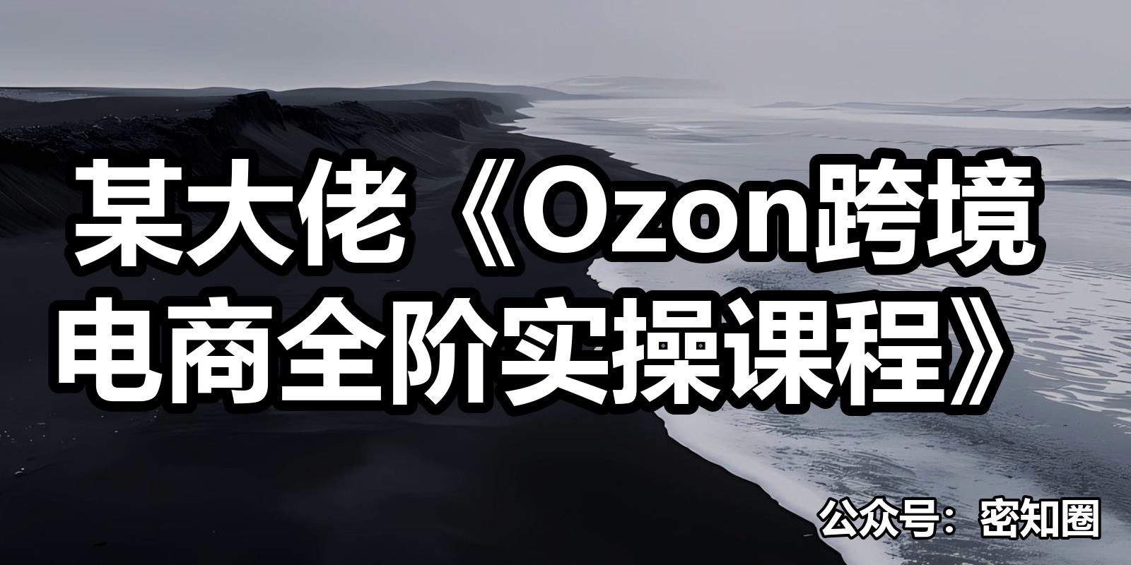 某大佬《Ozon跨境电商全阶实操课程》|shaocun资源站 - 你的知识成长补给站