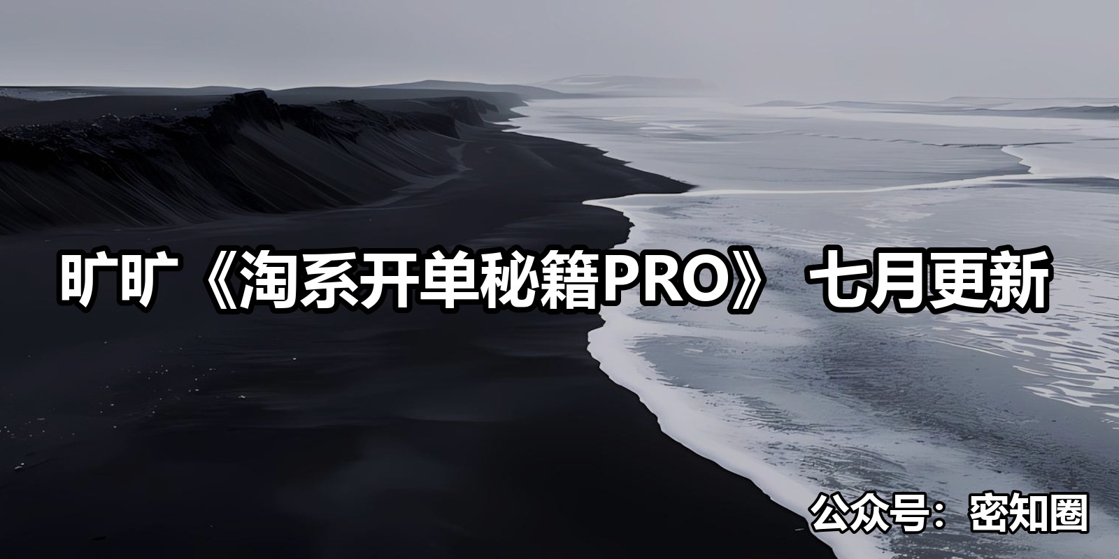 旷旷《淘系开单秘籍PRO》 七月更新|shaocun资源站 - 你的知识成长补给站