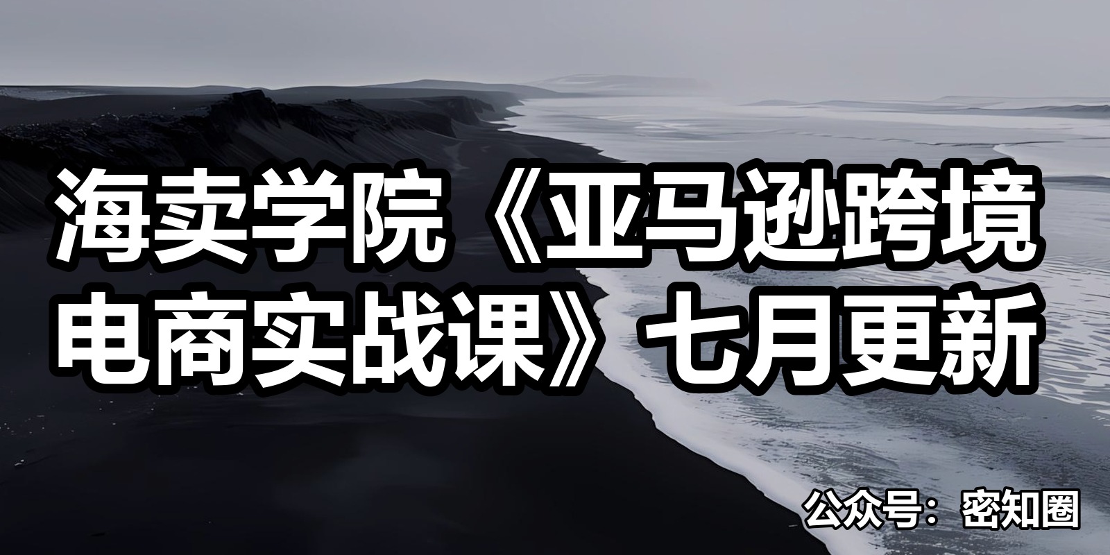 海卖学院《亚马逊跨境电商实战课》七月更新|shaocun资源站 - 你的知识成长补给站