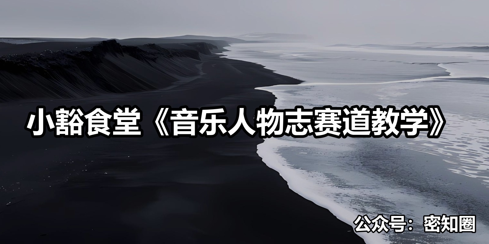 小豁食堂《音乐人物志赛道教学》|shaocun资源站 - 你的知识成长补给站