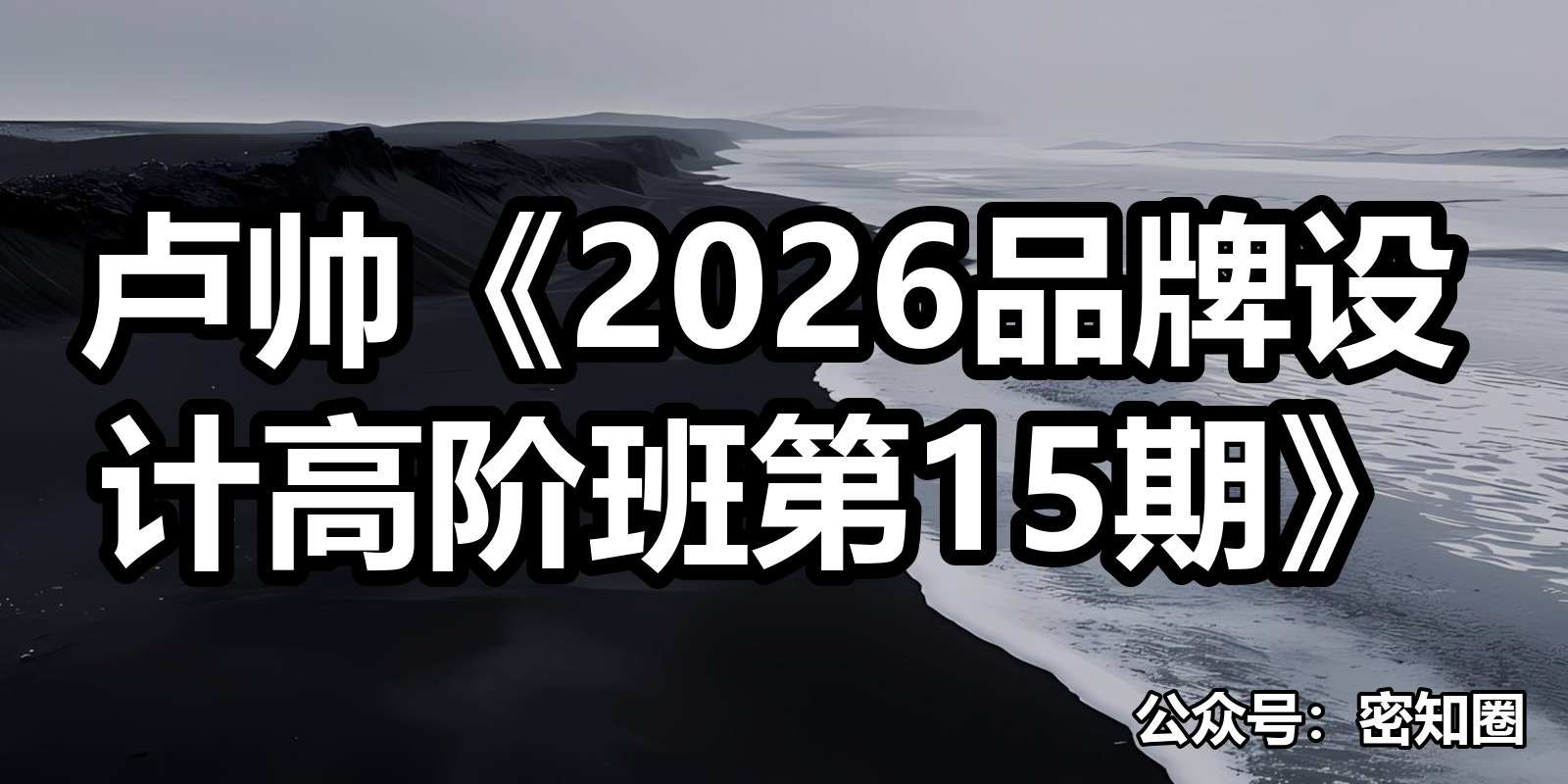 卢帅《2026品牌设计高阶班第15期》|shaocun资源站 - 你的知识成长补给站