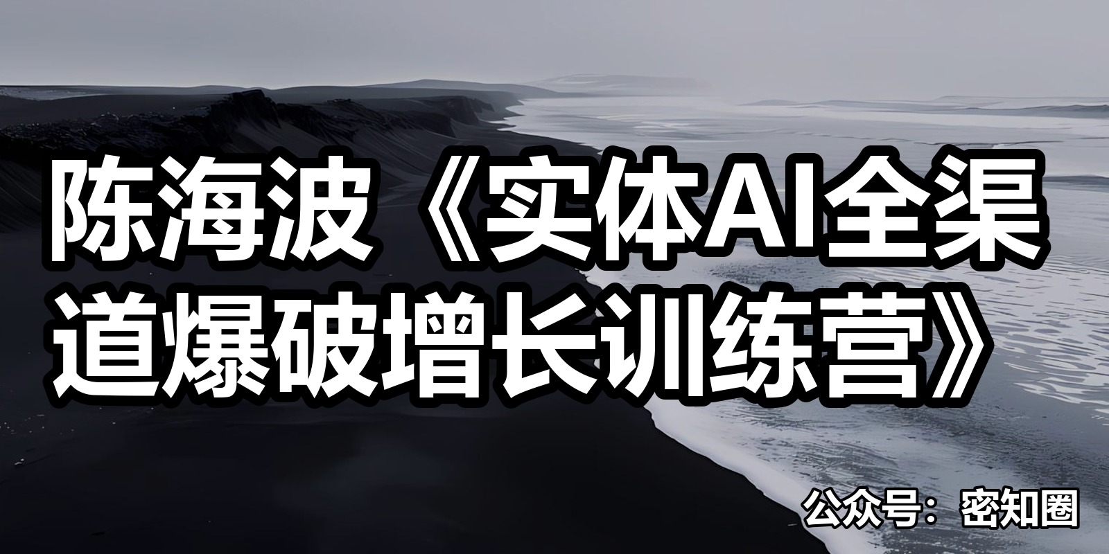 陈海波《实体AI全渠道爆破增长训练营》|shaocun资源站 - 你的知识成长补给站
