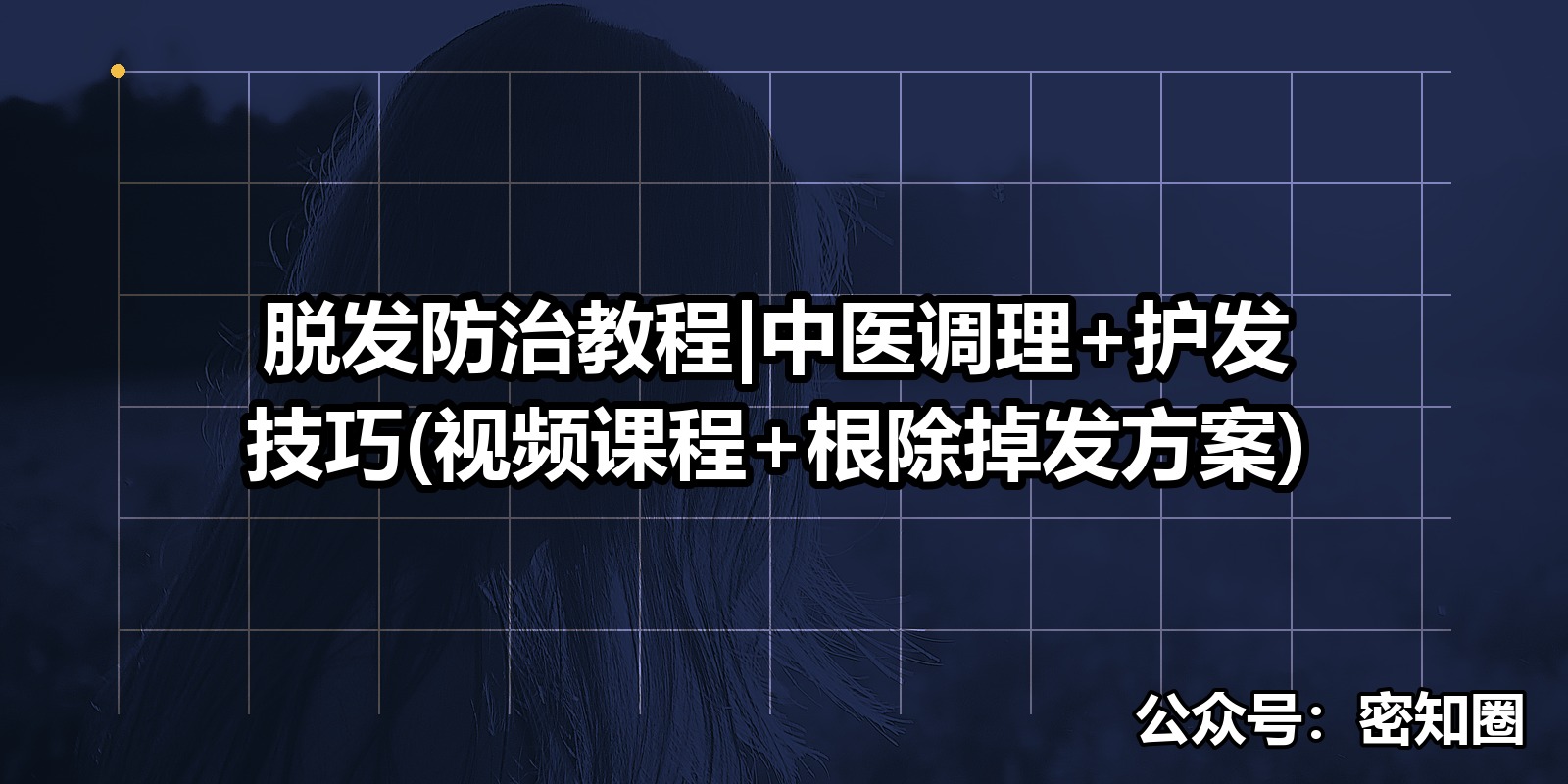 脱发防治教程|中医调理+护发技巧(视频课程+根除掉发方案)|shaocun资源站 - 你的知识成长补给站