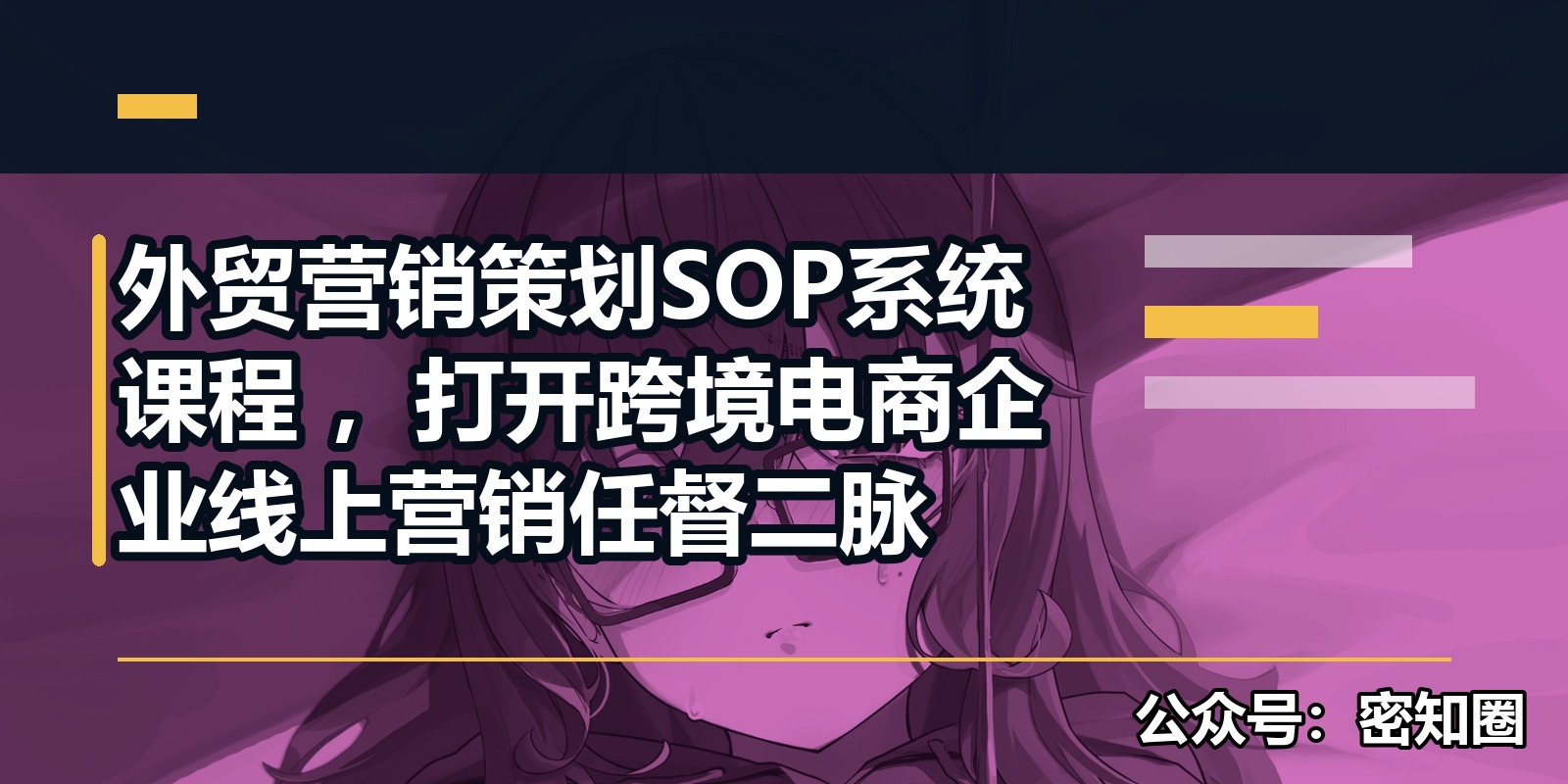 外贸营销策划SOP系统课程 ，打开跨境电商企业线上营销任督二脉|shaocun资源站 - 你的知识成长补给站