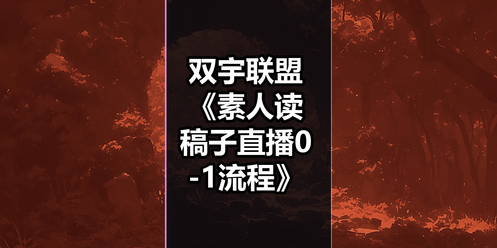双宇联盟《素人读稿子直播0-1流程》|shaocun资源站 - 你的知识成长补给站