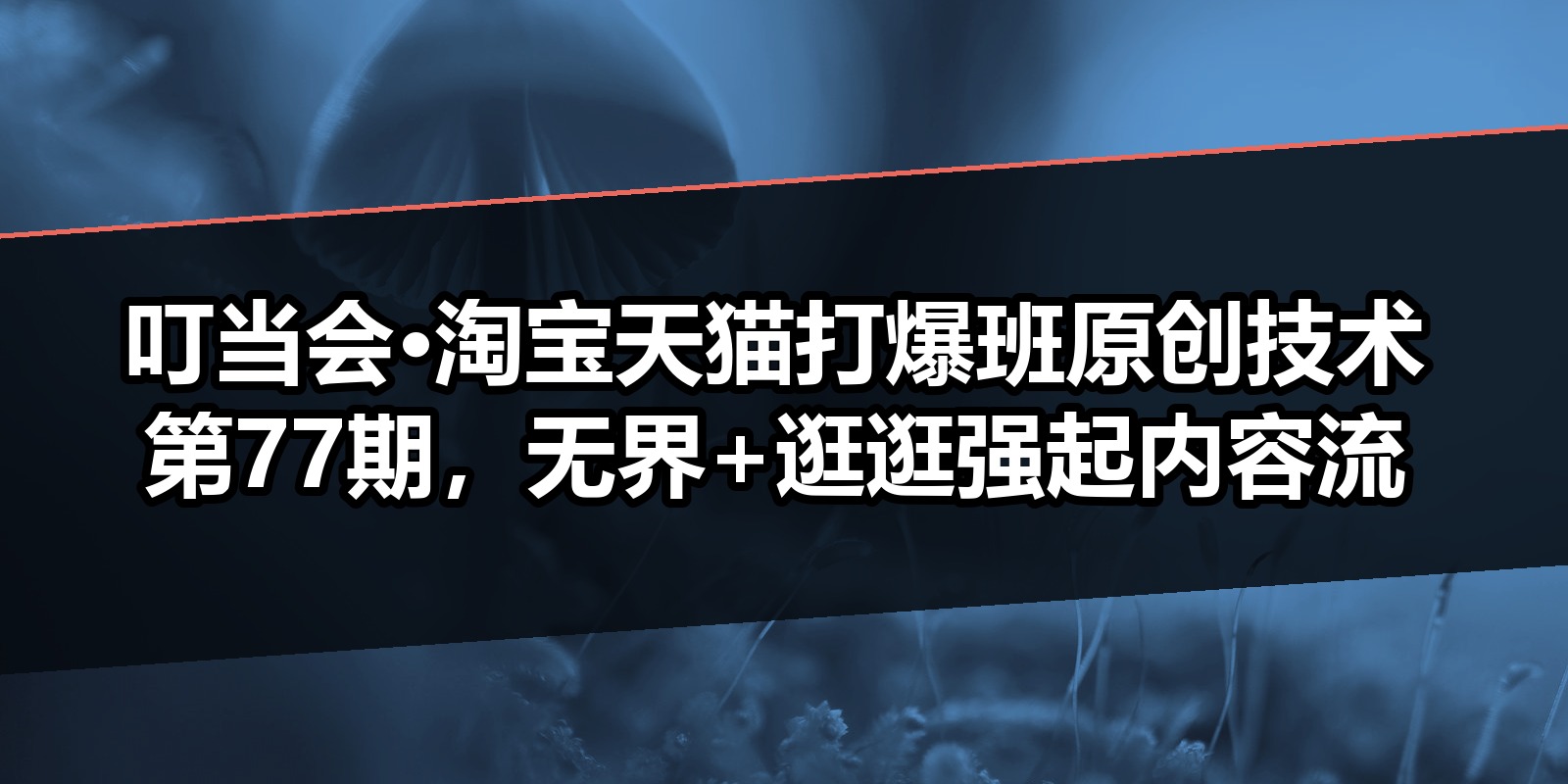 叮当会·淘宝天猫打爆班原创技术第77期,无界+逛逛强起内容流