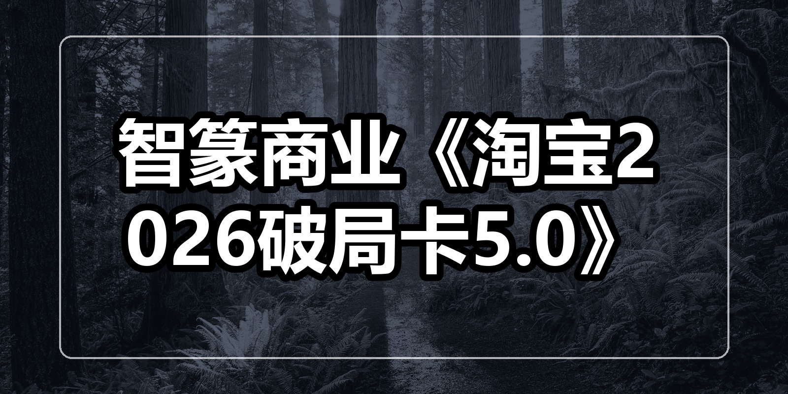 智篆商业《淘宝2026破局卡5.0》|shaocun资源站 - 你的知识成长补给站