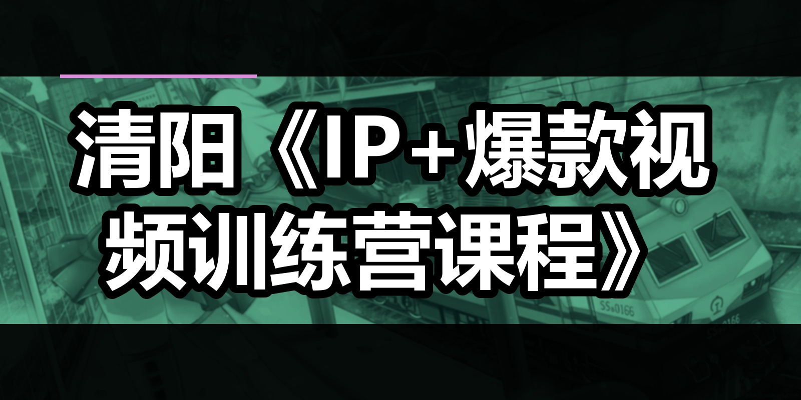 清阳《IP+爆款视频训练营课程》