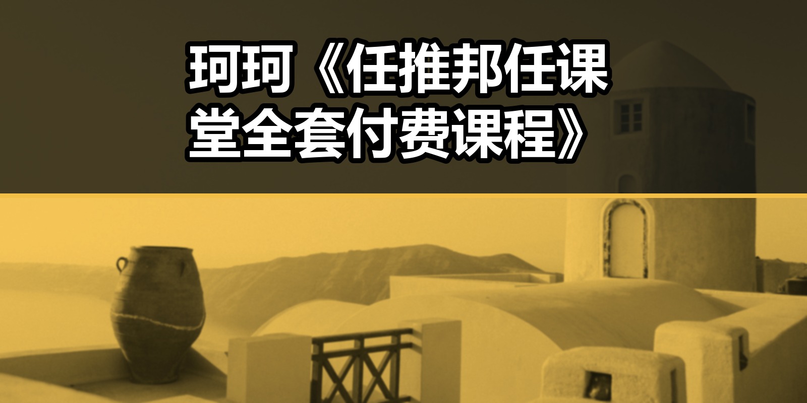 珂珂《任推邦任课堂全套付费课程》|shaocun资源站 - 你的知识成长补给站