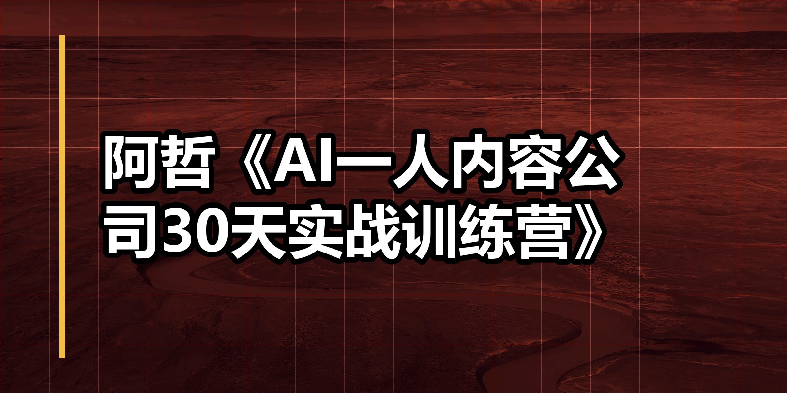 阿哲《AI一人内容公司30天实战训练营》|shaocun资源站 - 你的知识成长补给站