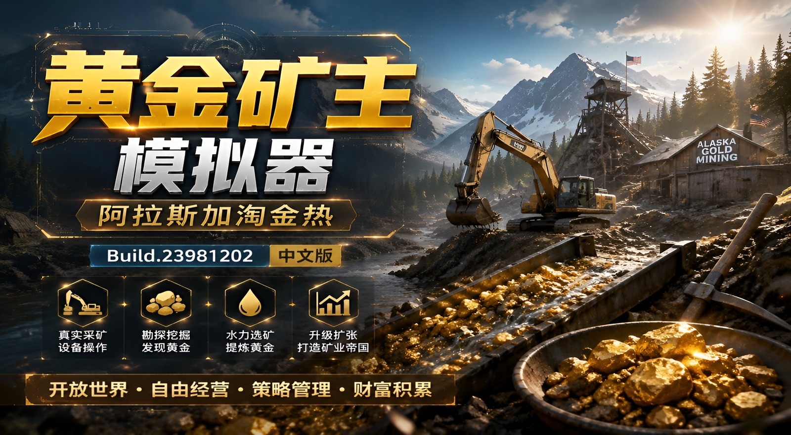 《黄金矿主模拟器：阿拉斯加淘金热》Build.23981202中文版|shaocun资源站 - 你的知识成长补给站