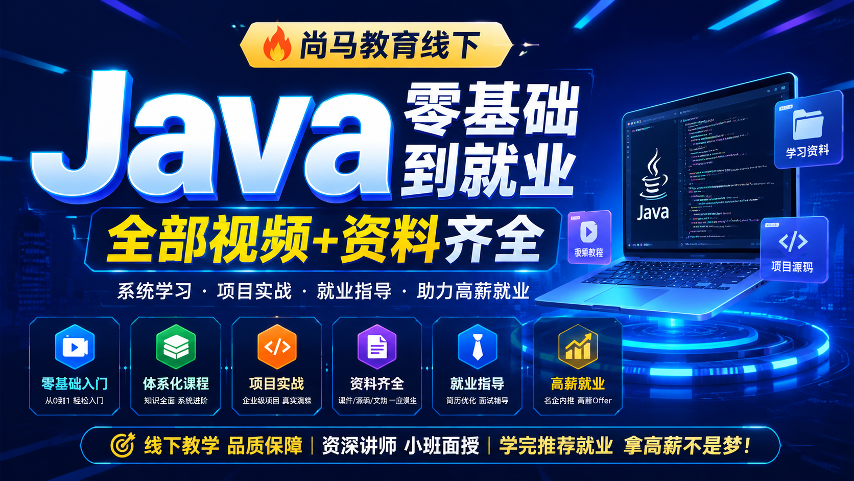 🔥 尚马教育线下Java零基础到就业全部视频+资料齐全|shaocun资源站 - 你的知识成长补给站