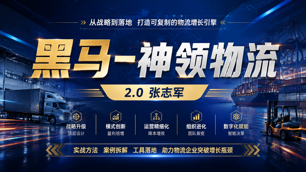 黑马-神领物流（2.0张志军 ）|shaocun资源站 - 你的知识成长补给站