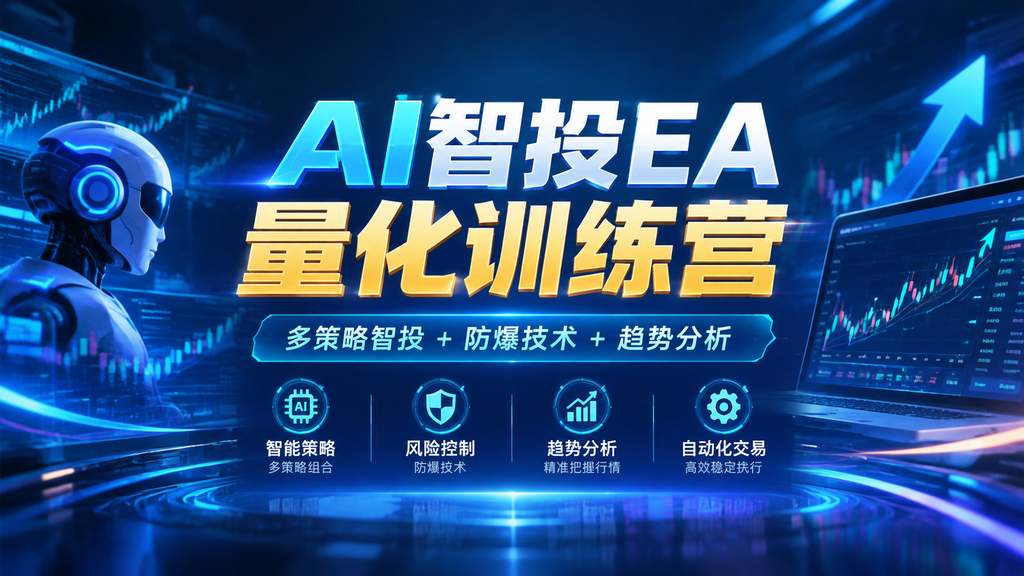 AI智投EA量化训练营，多策略智投+防爆技术+趋势分析|shaocun资源站 - 你的知识成长补给站