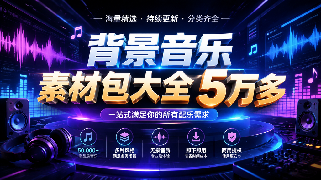 背景音乐素材包大全5万多|shaocun资源站 - 你的知识成长补给站