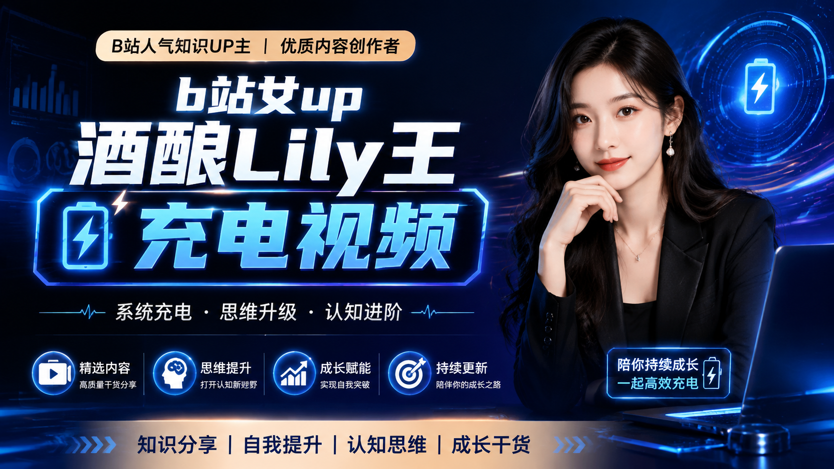 b站女up 酒酿Lily王 充电视频|shaocun资源站 - 你的知识成长补给站