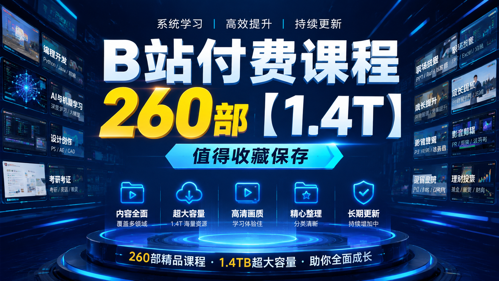 B站付费课程260部【1.4T】值得收藏保存