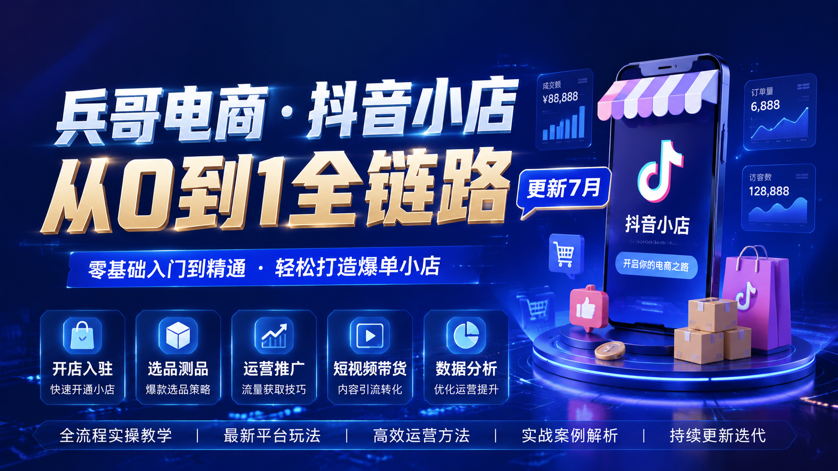 兵哥电商·抖音小店从0到1全链路（更新7月）|shaocun资源站 - 你的知识成长补给站