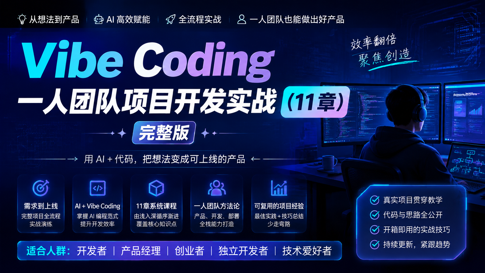 Vibe Coding 一人团队项目开发实战(11章) 完整版|shaocun资源站 - 你的知识成长补给站