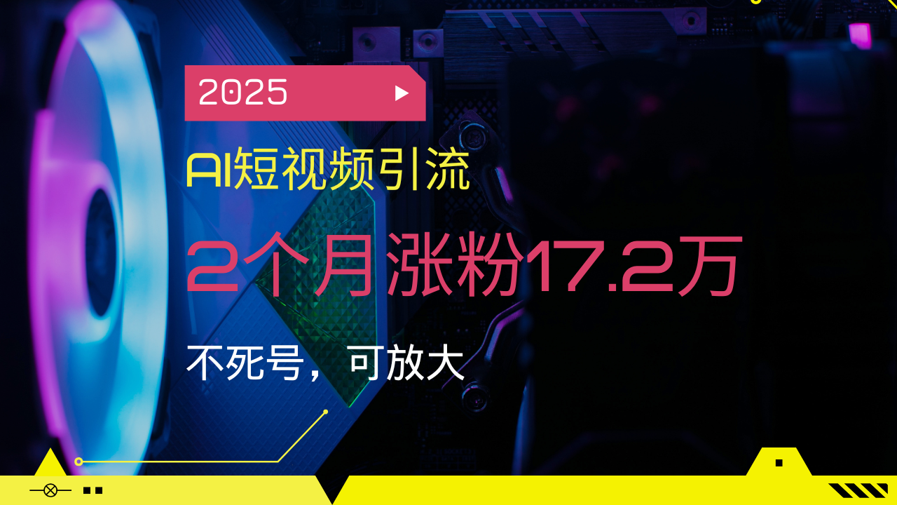 （14213期）2025AI短视频引流，2个月涨粉17.2万，不死号，可放大-shaocun资源站