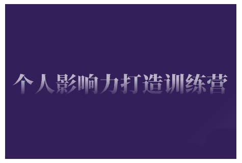 个人影响力打造训练营，掌握公域引流、私域运营、产品定位等核心技能，实现从0到1的个人IP蜕变-shaocun资源站