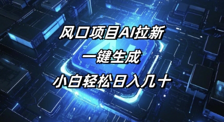 风口项目AI拉新，一键生成，小白轻松日入几十-shaocun资源站
