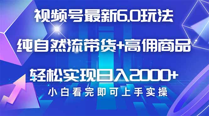 （14454期）视频号带货最新6.0玩法，作品制作简单，当天起号，复制粘贴，轻松矩阵…-shaocun资源站