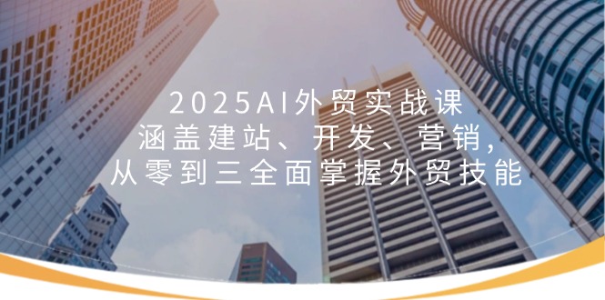 （14135期）2025AI外贸实战课：涵盖建站、开发、营销, 从零到三全面掌握外贸技能-shaocun资源站