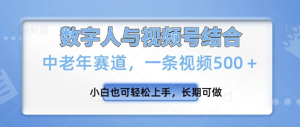 视频号新玩法，新赛道，一条视频500+小白也可轻松上手，长期可做-shaocun资源站