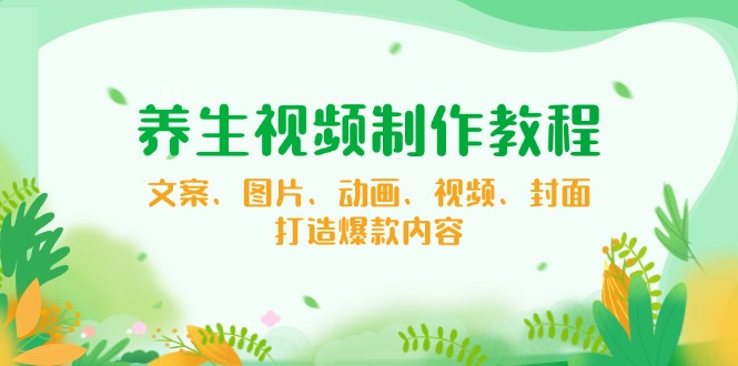 （14163期）养生视频制作教程，文案、图片、动画、视频、封面，打造爆款内容-shaocun资源站