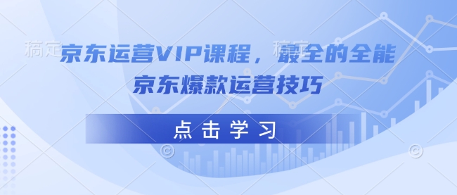 京东运营VIP课程，最全的全能京东爆款运营技巧-shaocun资源站
